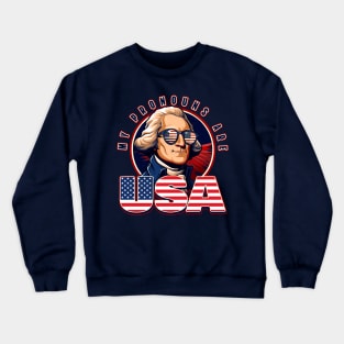 My Pronouns are USA Funny George Washington in Sunglasses Crewneck Sweatshirt